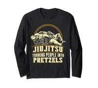 Jiu Jitsu Turning People Into Pretzels Funny Martial Arts Long Sleeve T-Shirt