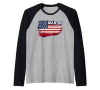 Jiu Jitsu USA America Grappling Jiujitsu USA BJJ Raglan Baseball Tee