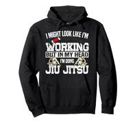Jiu Jitsu Vintage I Might Look Like I'm Working But In My Pullover Hoodie