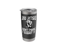 Jiu Jitsu Vintage Jiu Jitsu Don't Panic I Would Never Hurt A Stainless Steel Insulated Tumbler
