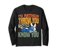 Jiu Jitsu Vintage Retro I'd Rather Throw You Than Know You Long Sleeve T-Shirt