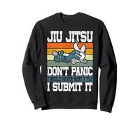 Jiu Jitsu Vintage Retro Jiu Jitsu Don't Panic I Would Never Sweatshirt