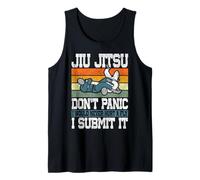Jiu Jitsu Vintage Retro Jiu Jitsu Don't Panic I Would Never Tank Top