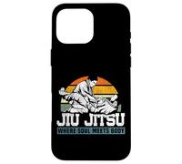Jiu Jitsu Vintage Retro Jiu Jitsu Where Soul Meets Body Case for iPhone 16 Pro Max