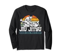 Jiu Jitsu Vintage Retro Jiu Jitsu Where Soul Meets Body Long Sleeve T-Shirt