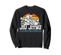 Jiu Jitsu Vintage Retro Jiu Jitsu Where Soul Meets Body Sweatshirt
