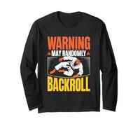 Jiu Jitsu Warning May Randomly Backroll Funny BJJ Quotes Long Sleeve T-Shirt