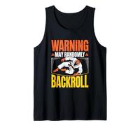 Jiu Jitsu Warning May Randomly Backroll Funny BJJ Quotes Tank Top