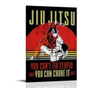 Jiu Jitsu You Cant Fix Stupid But You Can Choke It Out Poster Decorative Painting Canvas Wall Art Living Room Poster Bedroom Painting Wall Art Picture Print Modern Family Room Decor 12 x 18 inches (30