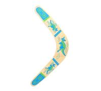 JIUAI Handmade Boomerang, Australia Style Wooden Authentic Boomerang, V-Shaped Returning Boomerangs for Ages Above 10 Years Old Kids and Adult- Blue