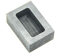 JIUDANI Graphite Ingot Mold, Melting Casting Mould, 55x37x20mm, 200g Gold; 100g Silver, Graphite Construction, Metal Casting Mold