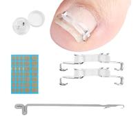 JIUDOUCUO Ingrown Nail Correction Kit, Professional Nail Care Tools with Concealer Tweezers and Adhesive Pads.Four Correcting Tweezers That Can Correct