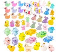 JIUDUOYUAN 250 Pcs Luminous Mini Resin Animals Miniature Sea Animals Tiny Mini Figurines Glow in The Dark Garden Miniatures Animal for Micro Dollhouse Landscape Fairy Garden Decorations