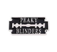 JiuErDP 2pcs Peaky Blinders Broche Lame Lettre Alliage Dripping Broche Badge Brooches & Pins