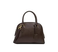 JIUFENG Top-Grade Leather Boston Shoulder Bag for Women-Minimalist Pillow Bag with High Capacity and Elegant Feel, Coffee, Classic