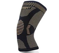 JIUFENTIAN Copper Knee Support for women and men,Compression knee brace for arthritis,knee Pain Relief, Running,Ligament Injury Recovery,Meniscus Pain,Walking sports (Tan, XL)