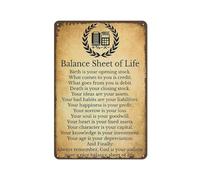 JIUFOTK Accountant Accounting Accountancy and Balance Sheet of Life Vintage Tin Sign For Office Home Classroom Bathroom library School Decor Gifts Farmhouse Decor Gift Ideas 8"x12"