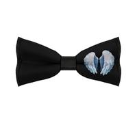 JIUFOTK Angel Wings Men's Bowties Adjustable Pre-tied Bow Tie Classic Clip on Solid Color Bowties for Wedding Party Prom