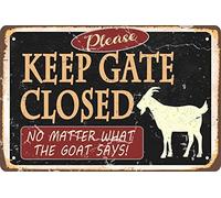 JIUFOTK Funny Goat Decor Novelty Bathroom Toilet Retro Parlor Vintage Metal Tin Sign Decor Funny Poster Home Bar Club Farmhouse Garden Gift Sign