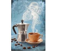 JIUFOTK Funny Metal Tin Sign A Fresh Cup of Hot Coffee Vintage Aluminum Tin Sign Retro Wall Decor for Home Office Bar Cafe 8x12 Inch