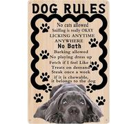 JIUFOTK Funny This Home Is Filled With Kisses Wagging Tail Love Metal Tin Sign Wall Decor Rustic Farmhouse Dog Signs With Sayings For Home Decor Gifts For Dog Lovers 5.5x8 Inch