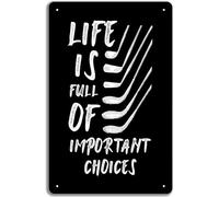 JIUFOTK Golf Gift 'Life is Full of Important Choices' Motivational Quote, Metal Tin Sign, Sports Wall Art Decor, Inspirational Gift for Golfers