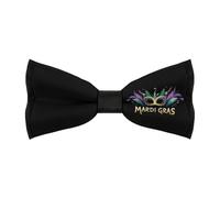 JIUFOTK Mardi And The Gras Men's Bowties Adjustable Pre-tied Bow Tie Classic Clip on Solid Color Bowties for Wedding Party Prom