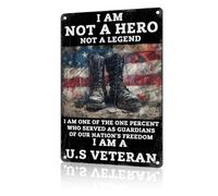 JIUFOTK Memorial Day Freedom Boots Metal Sign Patriotic American Sign For Veteran Soldiers Independence Day Decorations for Home Living Room Man Cave Bar Garage Cafe Pub Club