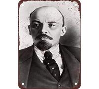 JIUFOTK Metal Tin Sign 1920 Vladimir Lenin Portrait Vintage Look Reproduction Metal Tin Sign