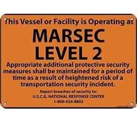 JIUFOTK New Warning Metal Tin Sign Notice Security Measures Access Control 8x12 Inch Street Maritime Sign
