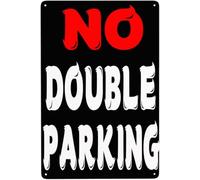 JIUFOTK No Double Parking Metal Tin Sign Warning Sign Safety Signs For Home Outdoor Garden 12x16 Inch