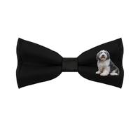 JIUFOTK Old English Sheepdog Bow Ties for Men Classic Adjustable Bowties Clip On Formal Wear for Business Wedding