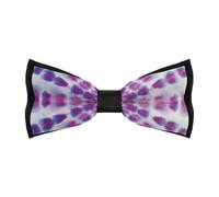 JIUFOTK Purple Circle Tie Dye Bow Ties for Men & Women Adjustable Length Personalization Parties Bow Ties