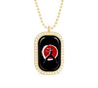 JIUFOTK Qigong Wushu Teacher Tai Chi Pose Shiny Pendant Necklaces for Women Dainty Sparkle Rhinestones Chain Jewelry