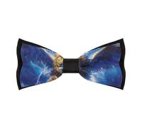 JIUFOTK Thunder Lion Men's Bowties Adjustable Pre-tied Bow Tie Classic Clip on Solid Color Bowties for Wedding Party Prom