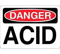 JIUFOTK Tin Sign Danger Acid OSHA Vinyl Label Decal Sticker 8"X 12" Backgound Metal Safety Caution Warning Notice Vintage Sign