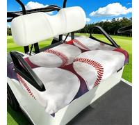 JIUFOTK Watercolor Baseballs Golf Cart Seat Cover for 2 Passenger Carts