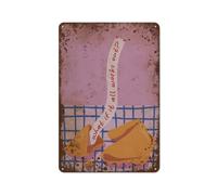 JIUFOTK What If It All Works?Fortune Cookie, Motivational Affirmation Trendy, Funny Trendy Home Wall art decoration, for Fortune Cookie lovers, Vintage metal tin Denoter Women's, bedchamber Stylis