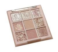 Jiugong Snowflake Eyeshadow Tray Full Pearl Glitter Milk Tea 9 Color Broken Eyeshadow Pure Desire 062358