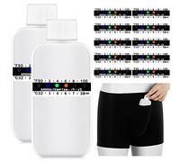 Jiuguva 13 Pcs Urine Test Complete Kit Includes 1 Lining Pocket Boxer Briefs 2 Portable Empty Urine Temperature Bottle 10 Adhesive Temperature Strips Urine Tester for Lab Testing (X-Large)