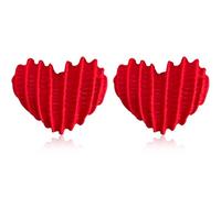 JIUIQL Cute Enamel Love Heart Dangle Drop Earrings Sweet Small Red Peach Love Heart Stud Earrings for Women lover, S, Metal, No Gemstone