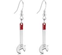 JIUIQL Punk Vintage Silver Scissors Screwdriver Dangle Drop Earrings Creative Hip Pop Hatchet Hammer Hook Earrings for Women, M, Metal, No Gemstone