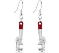 JIUIQL Punk Vintage Silver Scissors Screwdriver Dangle Drop Earrings Creative Hip Pop Hatchet Hammer Hook Earrings for Women, M, Metal, No Gemstone