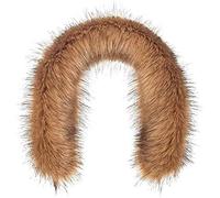 JIUJ Faux Fur Trim For Hood Replacement-Like Real Fur-Buttons Included 70CM eige Fox