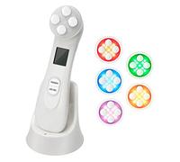 JIUJ Ultrasonic Beauty Device,high Frequency Facial Machine&5in1 Ultrasonic Red Led Light Theragy And 6 Modes Face Massager For Skin Care Facial Cleaner Anti-aging Anti-wrinkle White [Boxed]