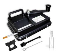 JIUJITSAW Cigarette Rolling Machine - 8mm Tobacco Rolling Machine, Manual Cigarette Roller for Roll Ups, Easy Use, Includes Accessories, Perfect Men's Gift (Black)