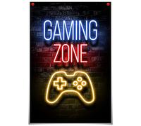 JIUJIUJIU Minimalist Wall Art Painting Gaming Zone Prints & Poster Canvas Prints Artwork For Living Room Bedroom Deco C3edff7,30 * 45cm,Unframed