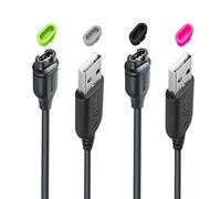 JIUJOJA Charger Cable Compatible with Garmin Watch - 3.93ft Length (2Pack) +4 Colors Charger Port Protector