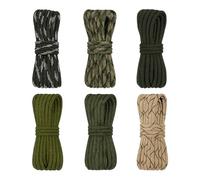 Jiujuda9 6-Pack Multicolor Nylon Paracord Cordage | 32.8ft/10m Per Roll | 7-Strand Heavy-Duty Design for Outdoor Camping, Pet Accessories & DIY Crafts | 550lb Capacity