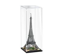 JIULIN Acrylic Display Case Box Compatible Lego 10307 Eiffel Tower in Paris Model, Protection, Dustproof, Transparent, Compatible with Lego (Only Display Case ) (2mm)